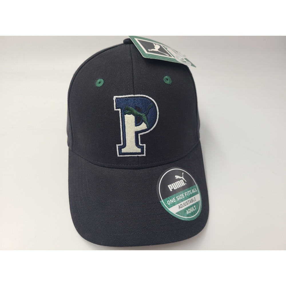Puma Snapback Hat Cap Cotton P Logo Baseball Casual Dad Men Women Black Green